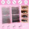 640 Tufts Of Natural Thick D-Song False Eyelashes 10-16Mmdiy Segmented Multi-Hair Single Tuft Eyelashes