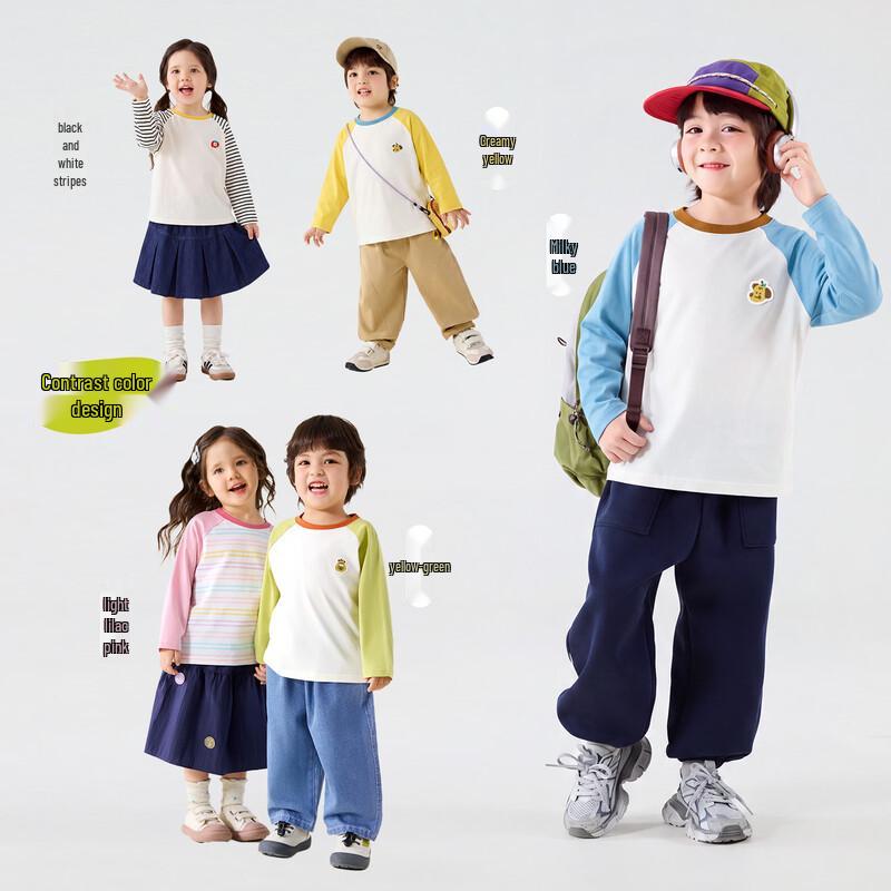 Dudu Family Kids' 100% Cotton Long Sleeve T-Shirt
