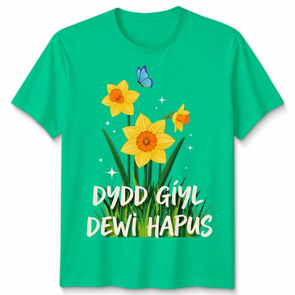 Happy St Davids Day Tshirt Dydd Gwyl Dewi Hapus Welsh Daffodil Unisex Tee Wales S