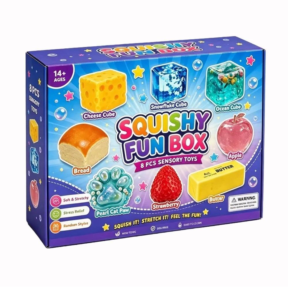 Slow Rising Bread Sensory Fidget Toy Random Color Cheese Fidget Toy Pinching Fun