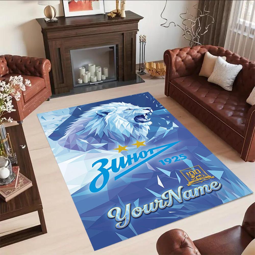 Fc Zenit Saint‑petersburg 55 Customizable Name Carpet Perfect for Game Room Dining Room Bedrooms Balcony Antislip Carpet Anime Office Decor