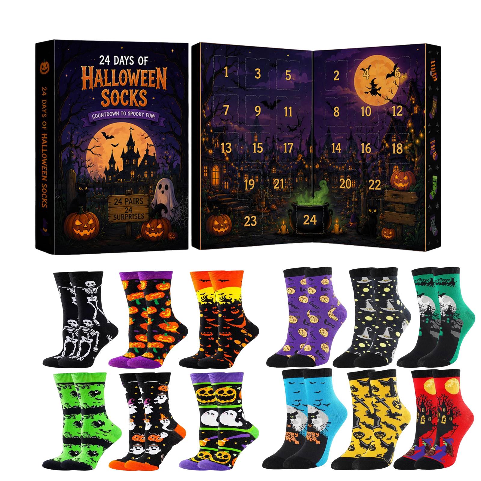 24 Dienas Hallowīna Zeķu Adventes Kalendārs