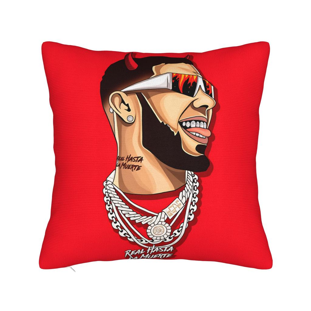 Puerto Rican Rapper A-Anuel AA Pillowcases  Retro Trendy Pillow Case For Sofa Car Home Decor Soft Pillow Cover