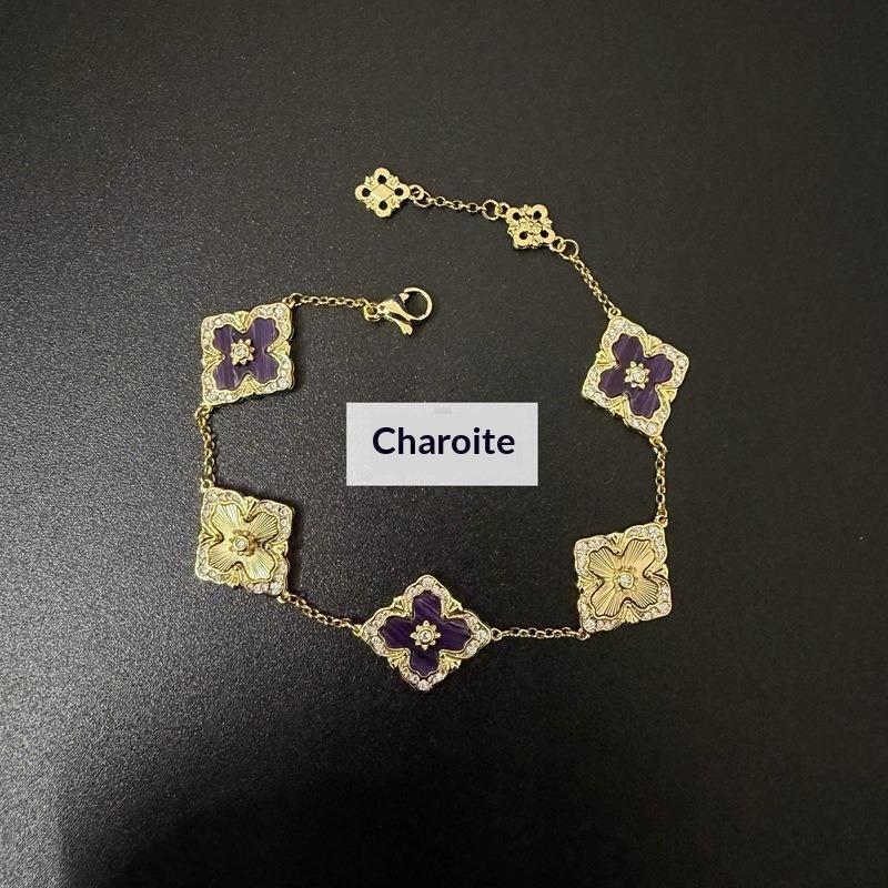 Five-flower Bracelet for Women Four-leaf Clover Bracelet Classy Flower-encrusted Bracelet