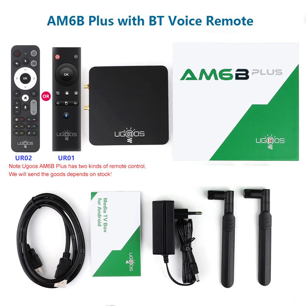 UGOOS AM6B Plus TV BOX Amlogic S922X-J Android 9.0 DDR4 4GB RAM 32GB ROM WiFi6 1000M BT5.0 OTT 4K TV BOX