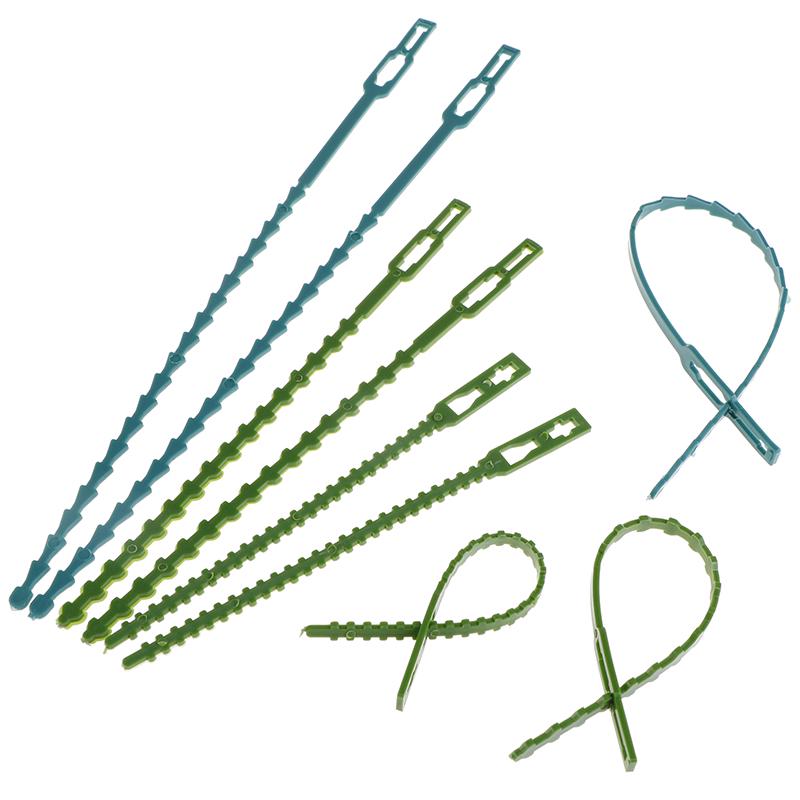 50/30 X Reusable Garden Plastic Plant Belt Ties Tie Garden Fishbone Band Tool