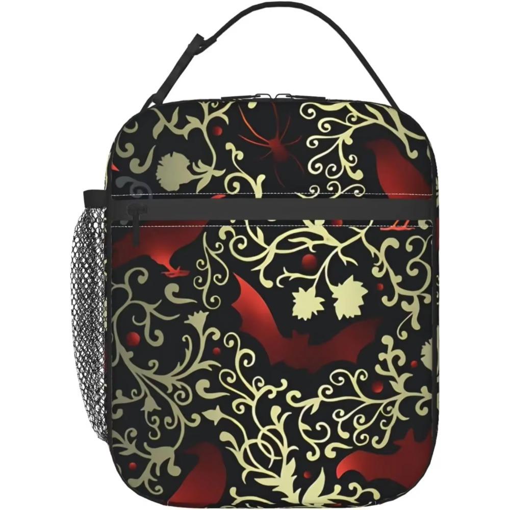 

Вороны Пауки и Летучие мыши Сумка для ланча Детские сумки для ланча Ланчбокс Сумка для ланча для женщин Сумка-тоут для бенто Изолированный контейнер для ланча 26x21x11CM бежевый