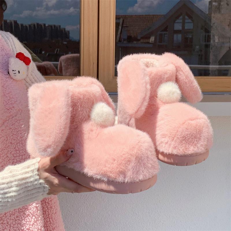 Furry Boots, Women's Shoes, Warm Outerwear, Cute Short Cotton Boots, Soft and Adorable Snow Boots Devotion