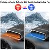 12V 150W Portable Electric Car Heater Rotation Heating Cooling Fan Warmer Wind Defrosting Black ABS 2in1 Snow Demister Defroster
