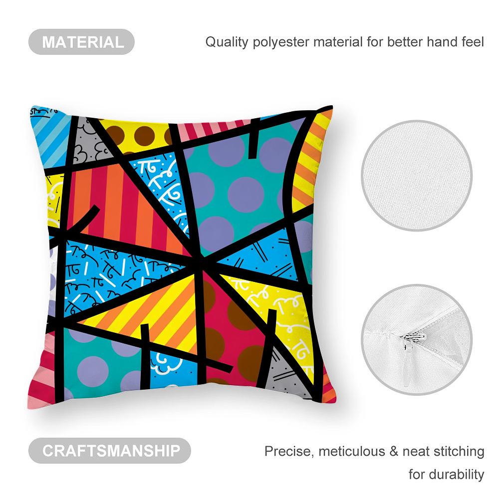 B-BrittoS Art Design Pillow Case 3D Print Polyester Fiber 40*40 Cm Home Sofa Throw Pillow Cover Decoration Festival Gift
