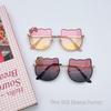 Kids' Cute Cat Frame Sunglasses - Metal Street Style with Bowknot, Perfect for Boys and Girls