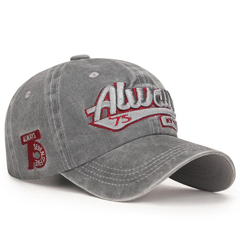 New Washed Retro Adjustable Baseball Cap Men's Casual and Old European and American Style Sun Hat Soft Top Hat Women