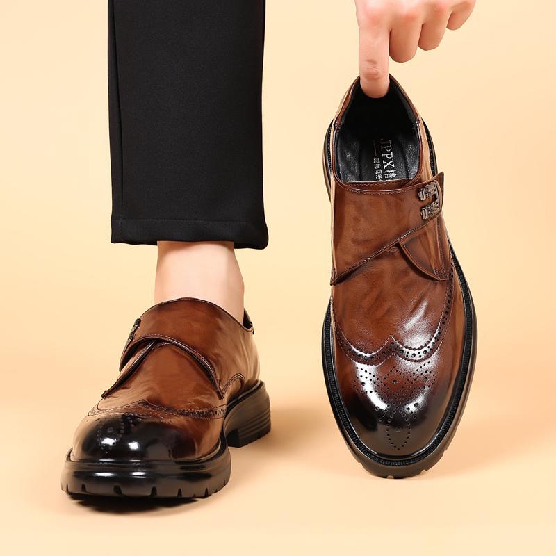 Fashion Outdoor Men Casual Walking Shoes Leather Fashion Men New Shoes Brand Mens All-match Loafers Antiskid Mens Slip on Oxfords Shoes