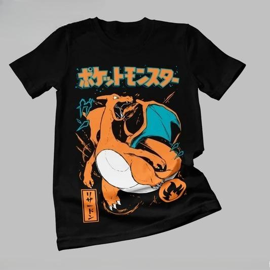 Pokemon shortsleeved Tshirt for men summer Pikachu Genki Mewtwo anime peripheral clothing Mens Shirts Women Y2k tshirts