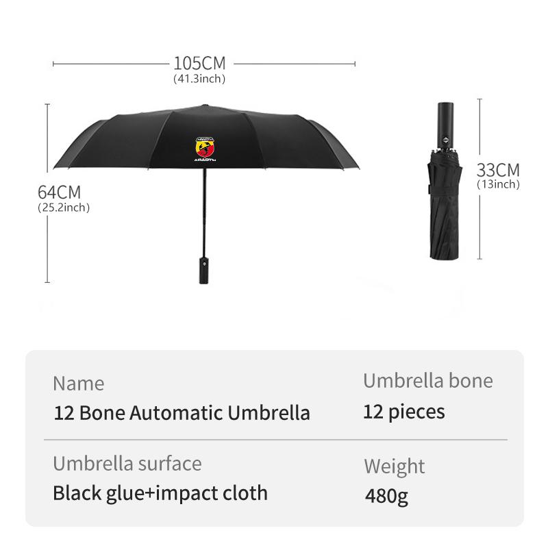 RDN3 12 Bone Car Fully Automatic Business Sunshade Folding Umbrella For Abarth Stilo Ducato Palio Bravo Linea Doblo 500 Grande Tipo