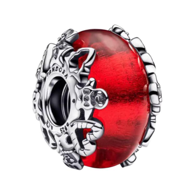 Pandora Murano Glass 925 Silver Pendant Women jewelry Red 793597C00 Box