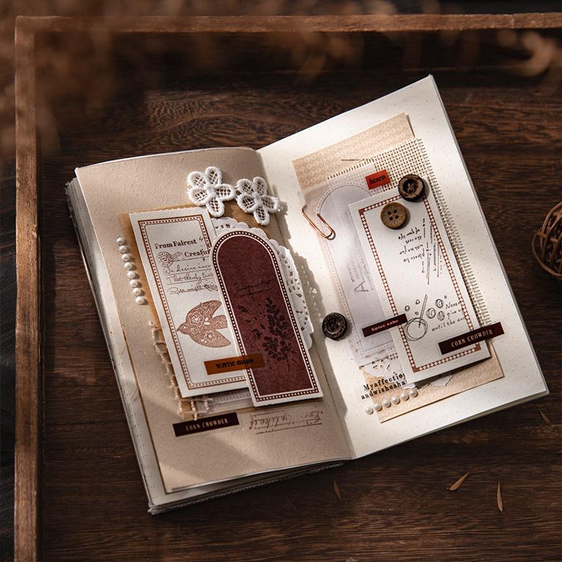 Beautiful Day Mini Sticky Notes Set: Retro Non-Adhesive Journaling Sticker Book