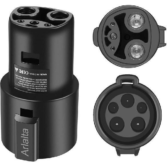 J1772 To Tesla Adapter Fit J1772 Stations, 80 Amp 250V Max Fast Charging For Tesla Model 3, Y, X, S, Cybertruck, Safety Certified, Fast EV Charging J1772 to Tesla