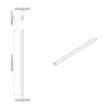 Clothes Rod 2 pcs Silver 316 x 15 x 29 mm Aluminium Alloy