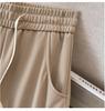 Super Fat Plus Size High Waist Ice Silk Straight-Leg Pants - Women's Summer Nine-Point Casual Style