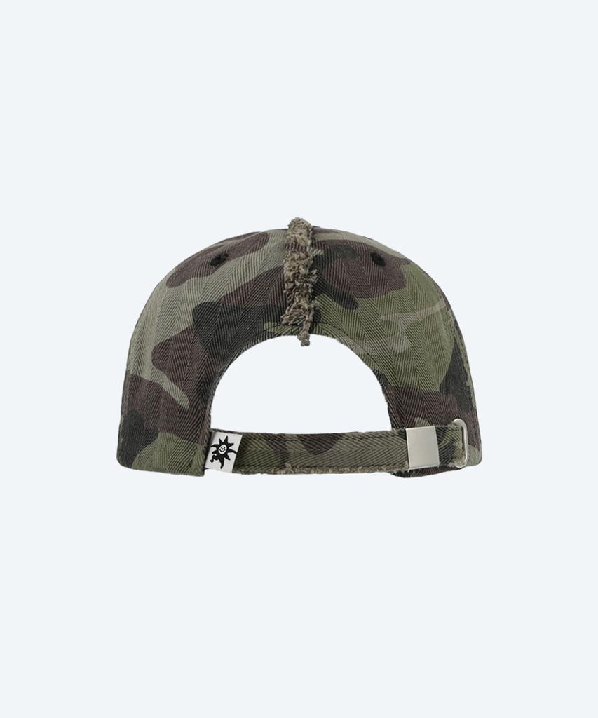 Tonilolenseu Lettering Embroidered Camo Ball Cap