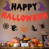 3Pcs/Set Ghost Halloween Paper Banner Bat Ghost Decor Flag Witch Pumpkin Pendant  Party Supplies