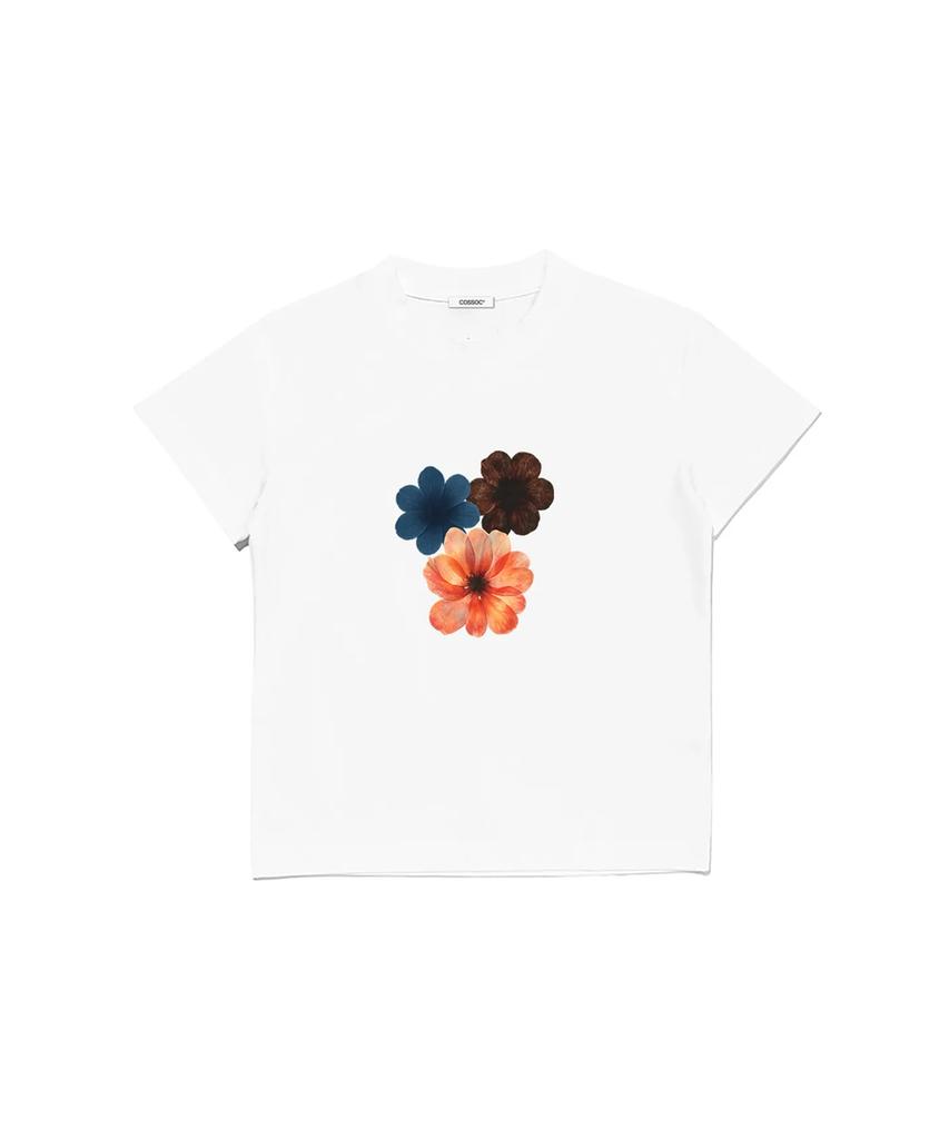 Koso (W) Flower Crop T-Shirt (Black)