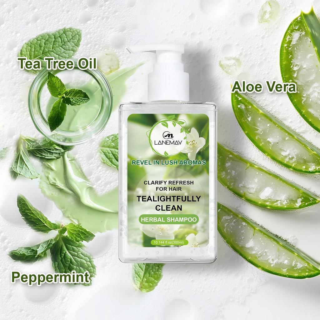 Herbal Shampoo-Gentle Cleanses and Moisturizes Hair-Balances Scalp Oil & Water-Suitable For All Hair Types, 300ml