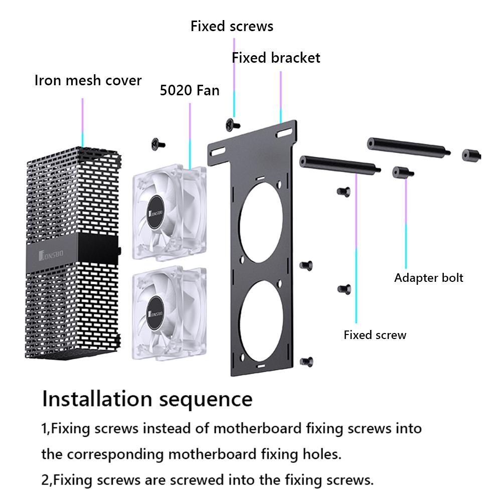 RAM Memory Cooler For DDR3 DDR4 DDR5 PC Memory Heat Sink 5V 3Pin ARGB RAM Cooling Fan 4Pin PWM Temperature Control Fan Radiator