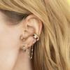 Rockyu Earrings for Double Hoop Chain Large and Small Ring Double Ring Silver Accessories Women, Zirconia, Earrings, Earrings, Hoop, Chain, Earrings,