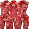 Hot Sexy Fishnet Tight Bodystocking Erotic Crotchless Lingerie Women Off Shoulder Hanging Neck Pantyhose Mesh Hollow Long Tights