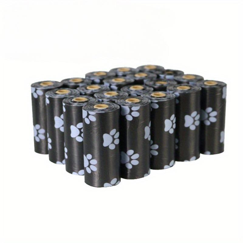 1 Roll Dog Poop Bags with Paw Print Design, Durable Polyethylene Pet Waste Bags, Portable & Easy To Carry, Ideal for Outdoor Cleanu