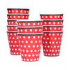 12pcs/Set Melamine Cup Imitation Porcelain Beverage Mug for Restaurant Student School Red