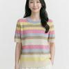 Navava Women S baSic Daily Round Neck 5 Sleeve Knit Tee Nk3619