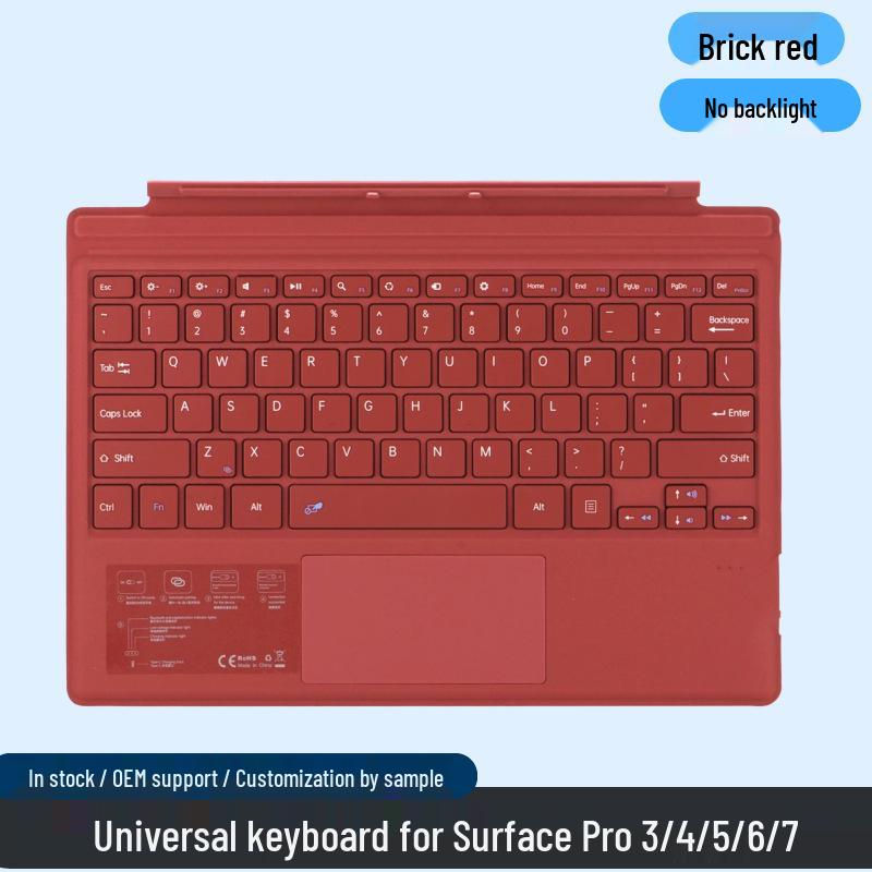 Microsoft Surface Pro Series Thin Light Bluetooth Magnetic Keyboard with Colorful Backlight