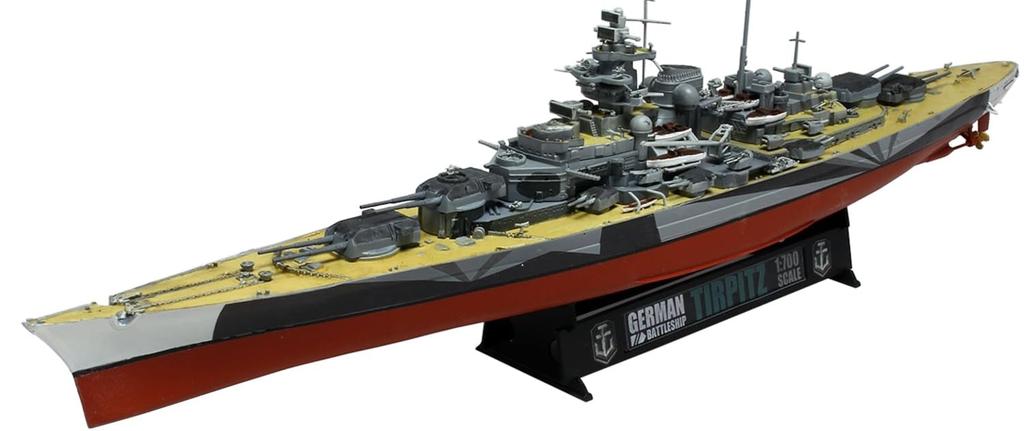 Platz 1/700 German Battleship Tirpitz with Metal Main Gun Barrel Plastic Model PIT008 (Ship)