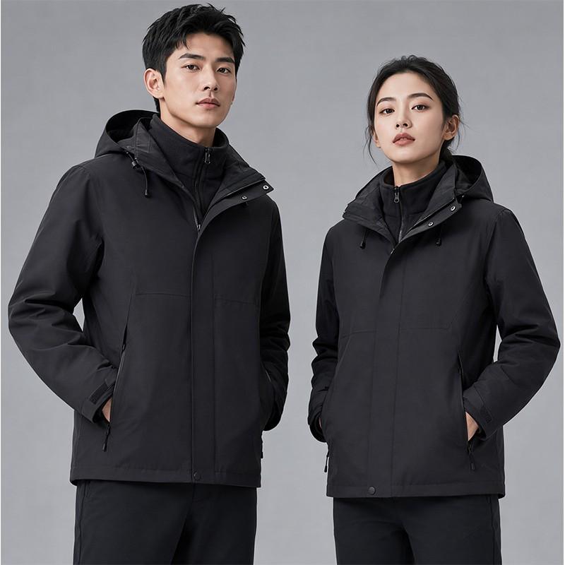 Men Women 3-in-1 Waterproof Windproof Outdoor Jacket With Fleece Liner Hiking Camping Skiing Travel