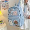 Schoolbag student female new large-capacity two-dimensional versatile backpack commuter baby bag transparent schoolbag backpack pain bag