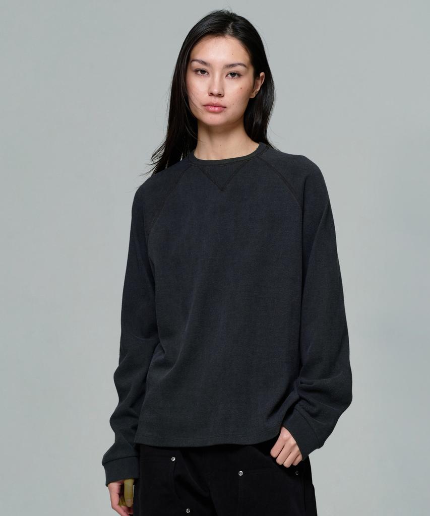 ERA Unisex Garment Dyed Raglan Ls T - Vintage Black