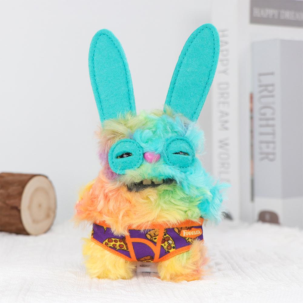 FUGG Keychain Plush Toy Pendant Doll Annoyed Alien Ugly Monster Key Ring Stuffed Peluche Doll Hanging Ornament Gifts