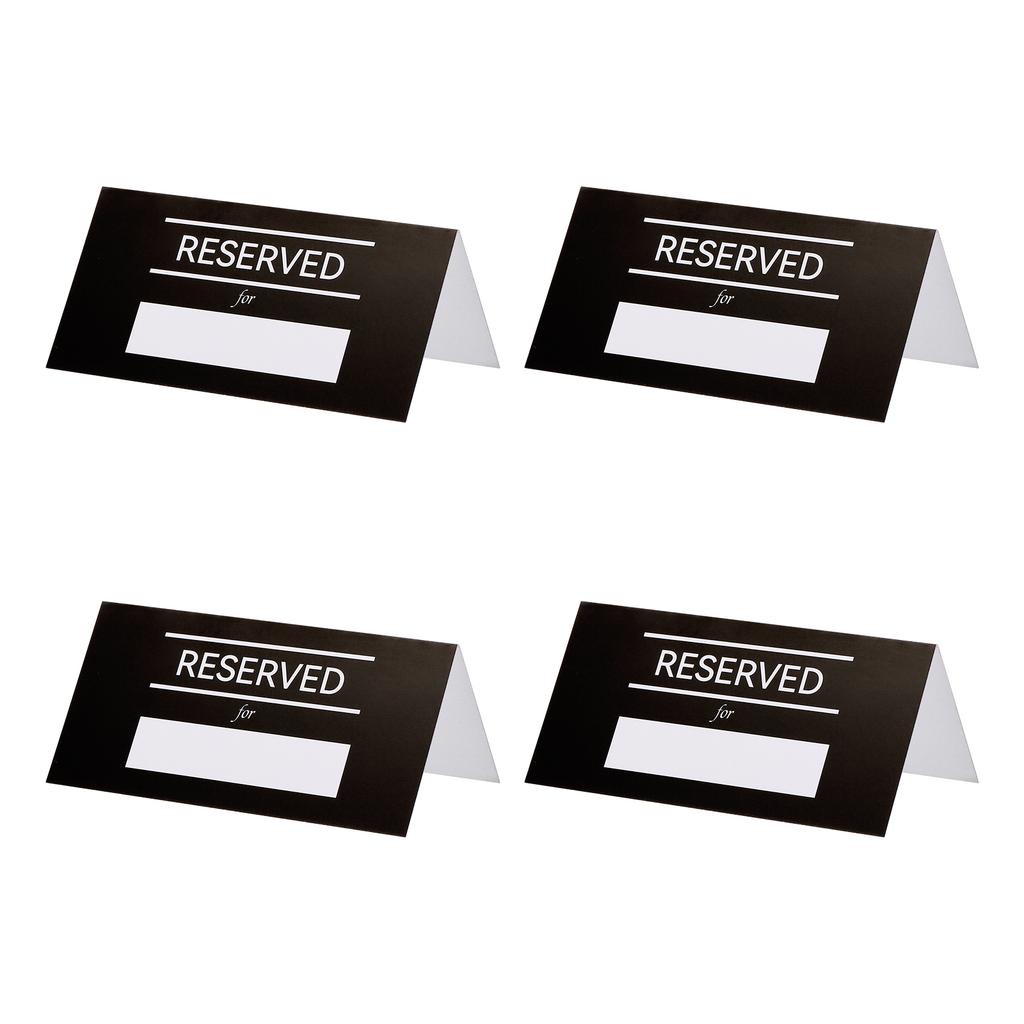 20/40/80pcs Reserved Table Signs Double Sided Seating Name Cards Tables Tent Blank Card for Wedding Restaurant Party Event