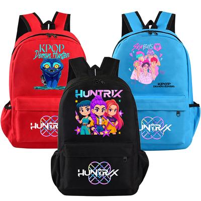 Cute K-Pop Demon Hunters Printed Backpack for Teenager Student Girl Boy Bookbag Schoolbag Women Large Capacity Waterproof Travel Bag Kid Gift