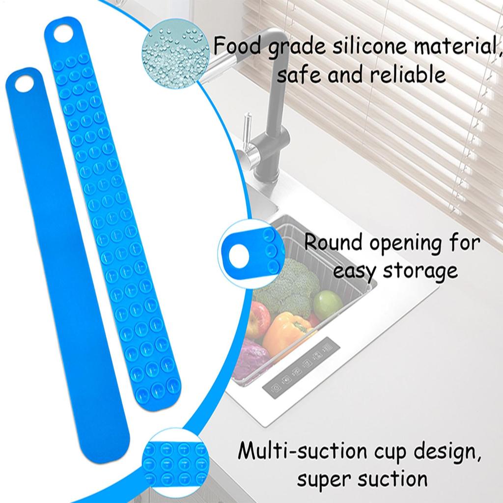 1pcThaw Belt Silicone Reusable Suction Cup Tie Meat Thaw Tool Defroster Tool For Food Fruit Fish Home Kitchen Restaurant Counter