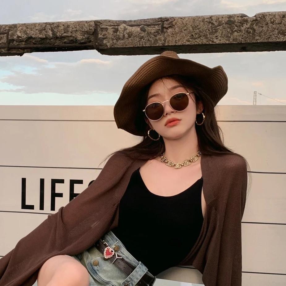 D017 Polarized Metal Sunglasses Liu Renna With Sunglasses Female Round Frame Retro Personality Glasses Men