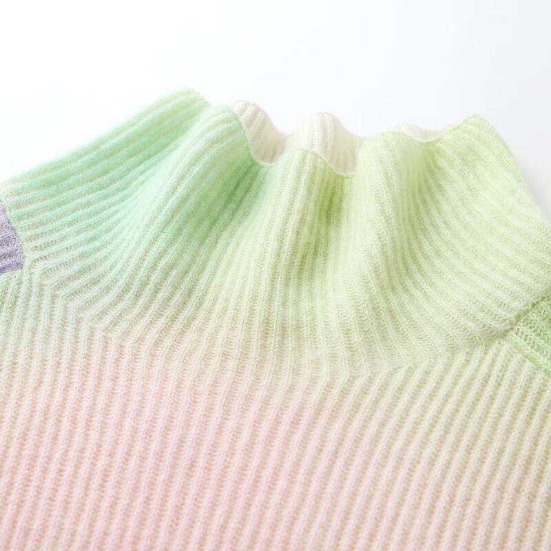 Comon Boca Women's Gradient Pure Cashmere High-Neck Saddle Sleeve Knit Sweater