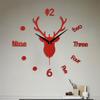 Deer Head Large Wall Clock