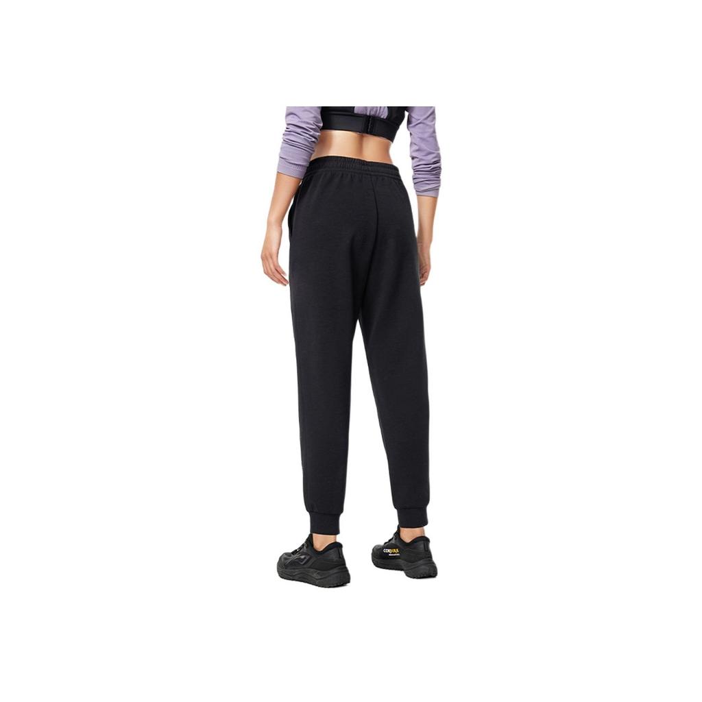 Li Ning Fitness Series Casual Breathable Comfortable Soft Knitted Sports Pants Women Pants Black AKLU140-1