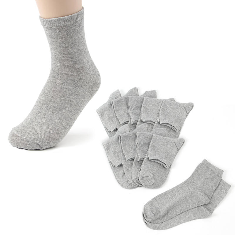 10 Pairs of Standard Men s Mid-Calf Socks (Gray)
