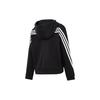 Adidas Essentials 3-Stripes Full-Zip Hoodie Women Jacket Black HT4715