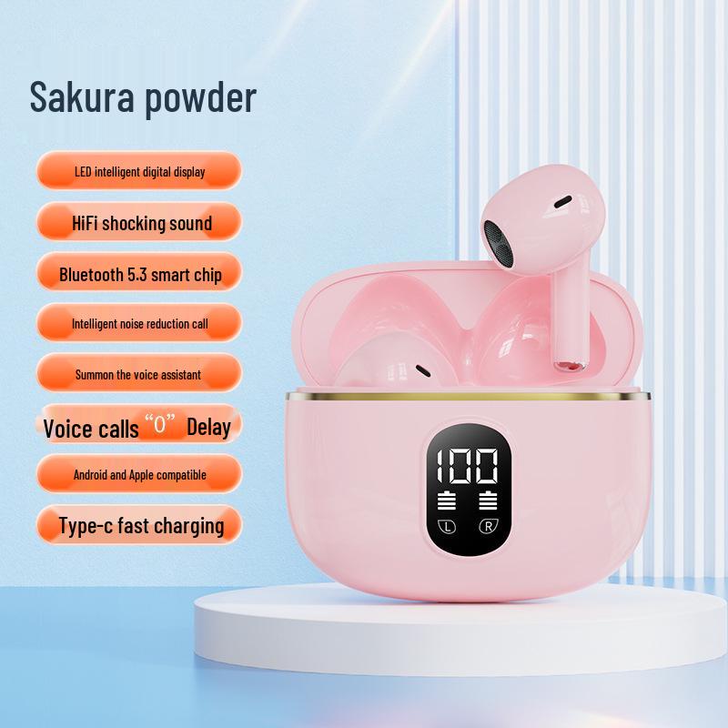 Popular TWS Bluetooth Wireless Sports Earbuds with Noise-Cancellation and Long Battery Life